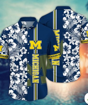 Michigan Wolverines Ncaa Hawaiian Shirt Aloha Casual Fan Wear