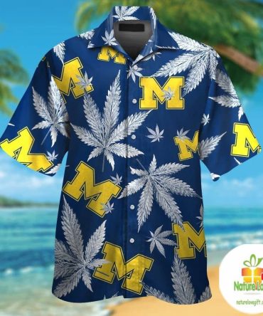 Michigan Wolverines Hawaiian Shirt Tropical Short Sleeve Aloha Ver02