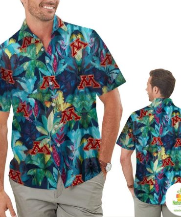 Golden Gophers Floral Hawaiian Shirt Trendy Aloha Design Shirts