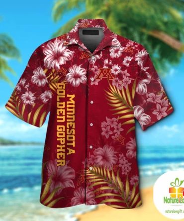 Minnesota Golden Gophers Hawaiian Shirt Aloha Short Sleeve Button Up