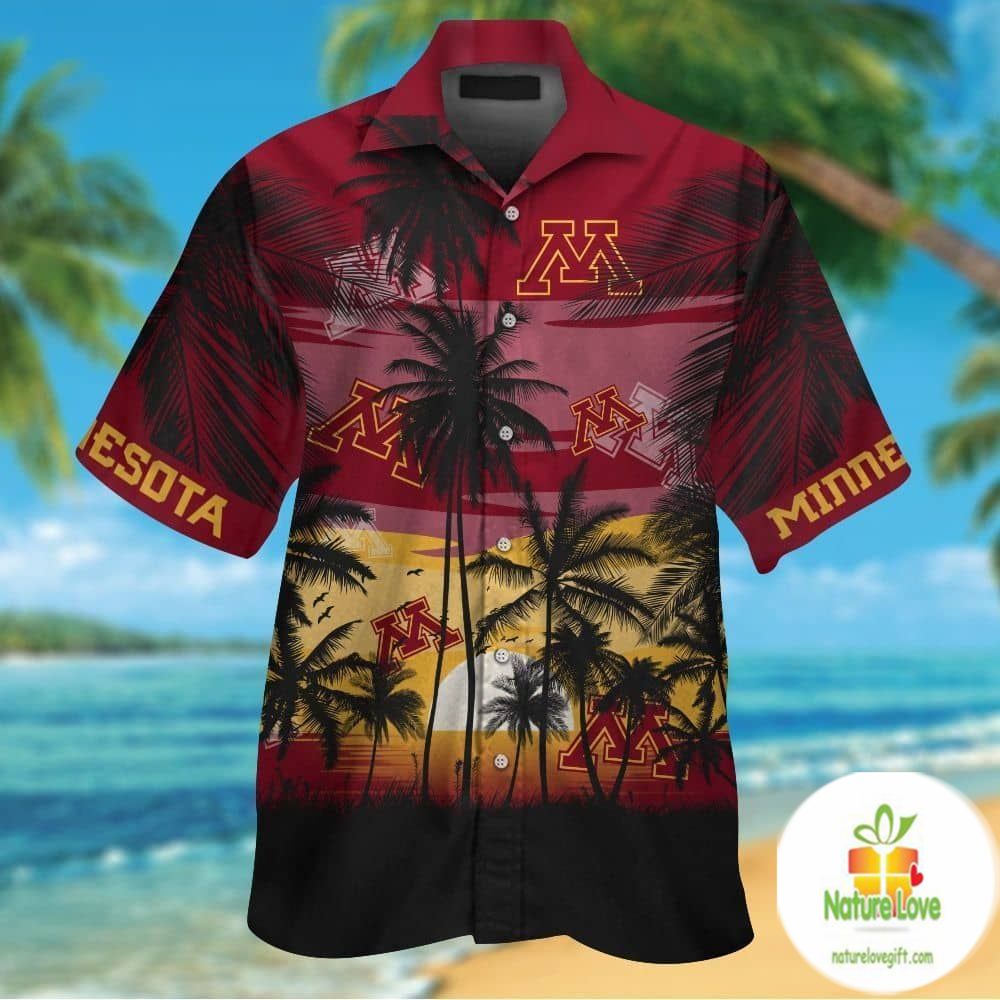 Minnesota Golden Gophers Hawaiian Shirt Aloha Tropical Button Up Ver02