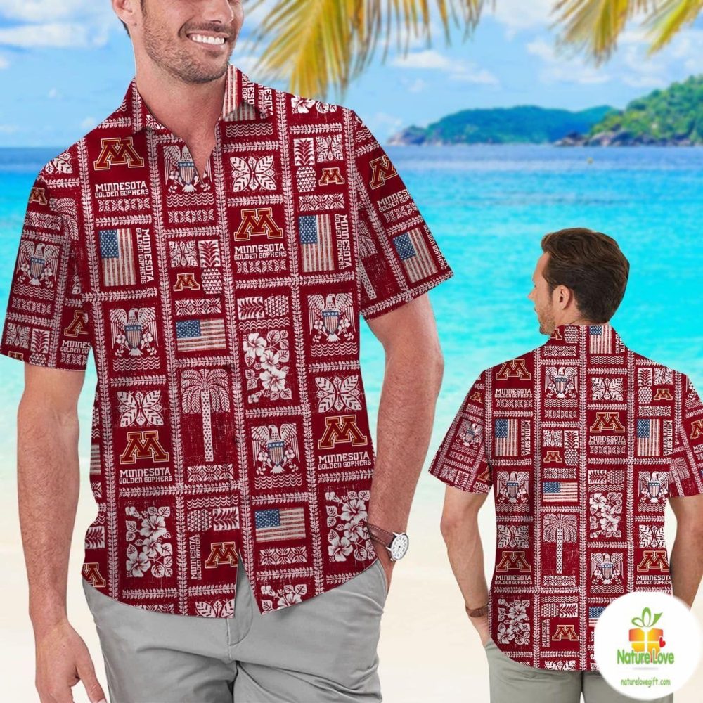 Minnesota Golden Gophers Hawaiian Shirt Summer Aloha Shirts