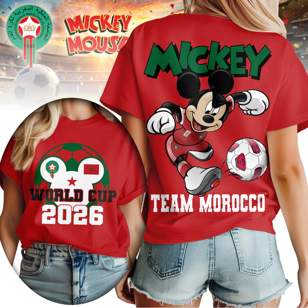 Morocco , Premium Wc26 Mickey Women Shirt
