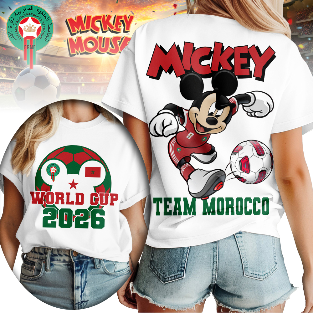 Morocco , Premium Wc26 Mickey Women Shirt