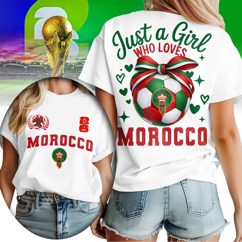 Morocco , Premium Wc26 Just A Girl Who Loves Soccer Shirt