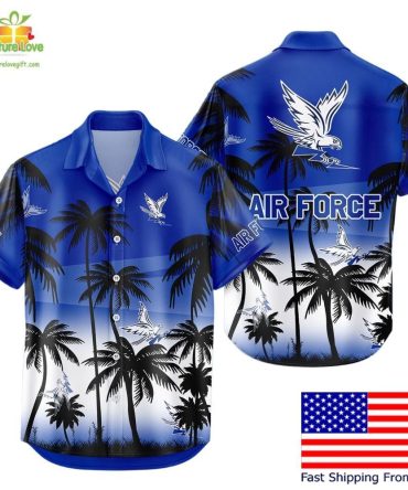 Air Force Falcons Hawaiian Shirt Tropical Coconut Forest Fan Gear