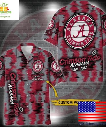 Alabama Crimson Tide Ikat Hawaiian Shirt For Fans