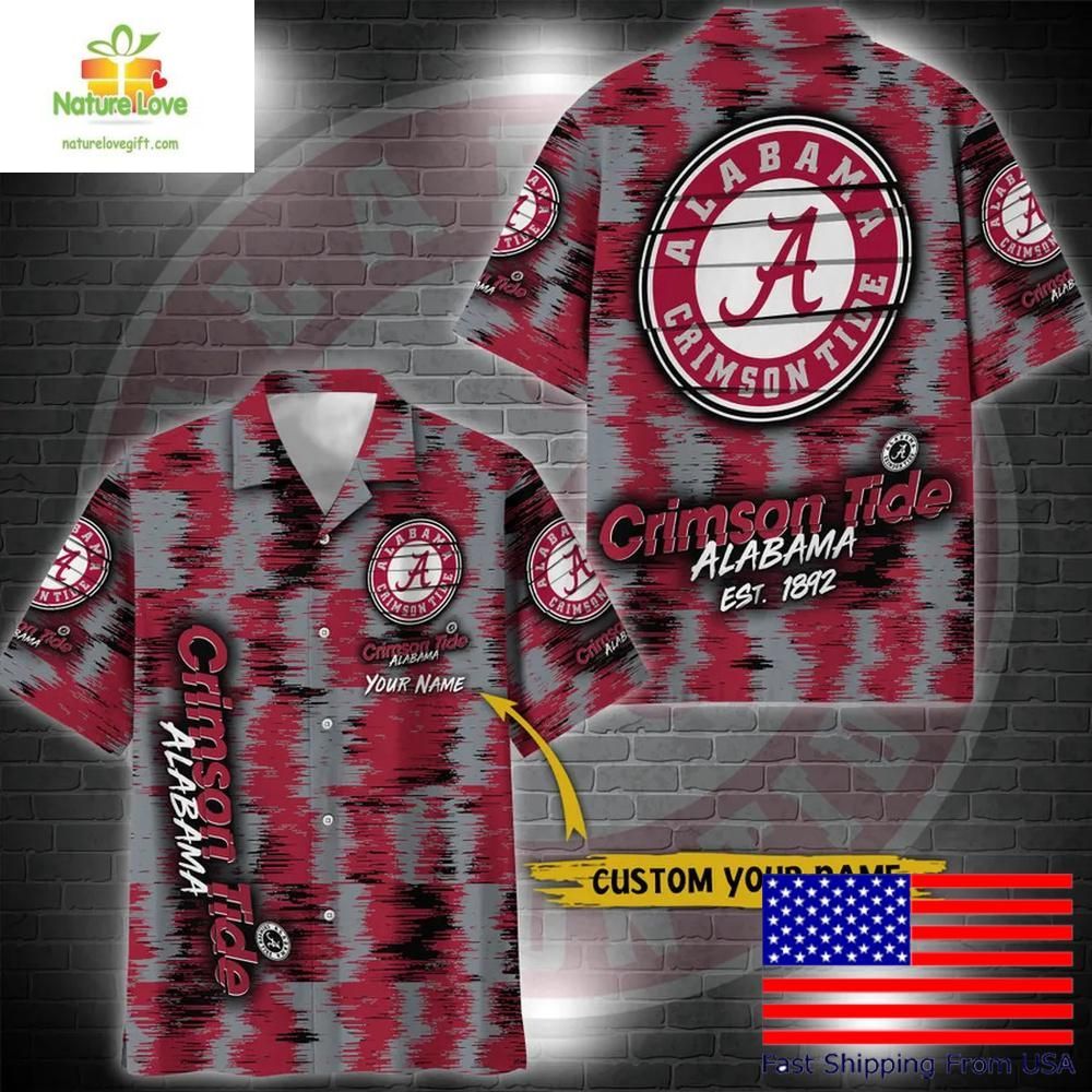 Alabama Crimson Tide Ikat Hawaiian Shirt For Fans