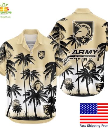 Army Black Knights Ncaa Hawaiian Shirt Tropical Coconut Forest Fan Gear