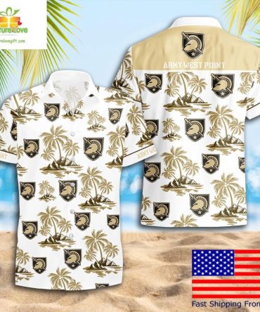 Army Black Knights Ncaa Hawaiian Shirt Coconut Tree Logo Summer Design