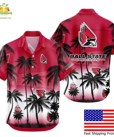 Ncaa Ball State Cardinals Hawaiian Shirt Tropical Coconut Fan Gear