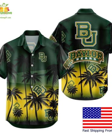 Baylor Bears Hawaiian Shirt Ncaa Tropical Coconut Forest Fan Apparel