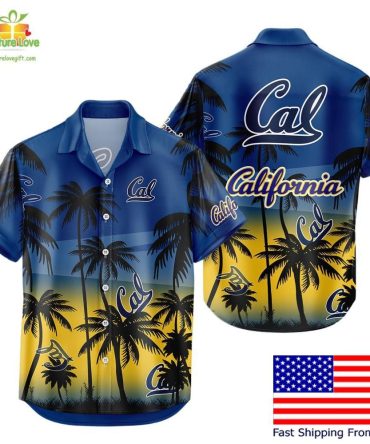 California Golden Bears Hawaiian Shirt Tropical Coconut Forest Fan