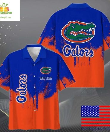 Florida Gators Hawaiian Shirt Paint Splatter Design For Fans