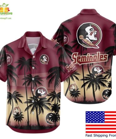 Florida State Seminoles Hawaiian Shirt Coconut Forest Tropical Fan Gear