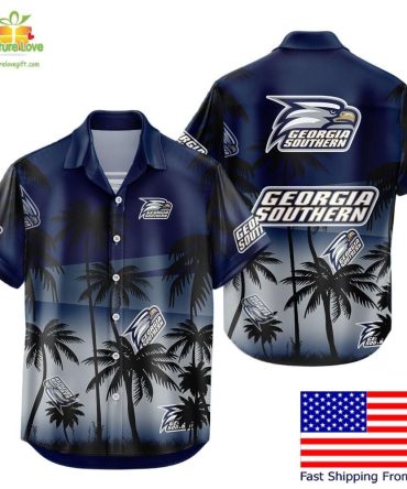 Georgia Southern Eagles Hawaiian Shirt Tropical Coconut Forest Fan Gift