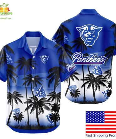 Georgia State Panthers Hawaiian Shirt Tropical Coconut Forest Fan Gear