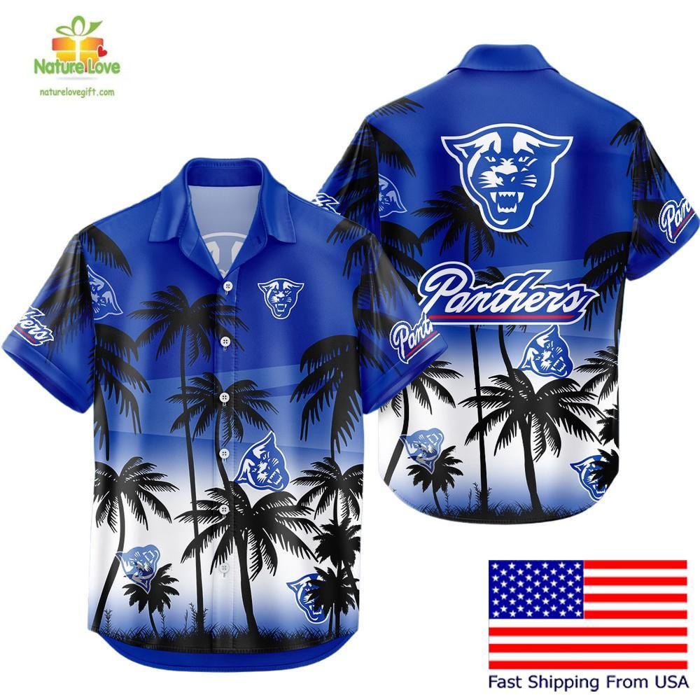 Georgia State Panthers Hawaiian Shirt Tropical Coconut Forest Fan Gear