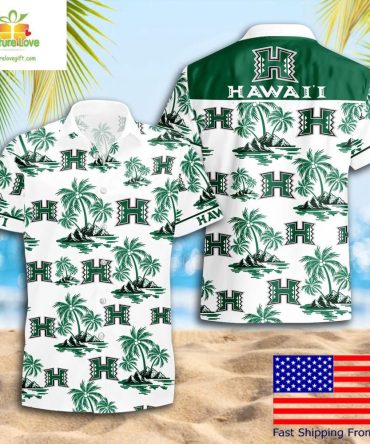 Hawaii Rainbow Warriors Hawaiian Shirt Coconut Tree Logo Summer