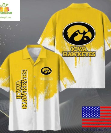 Iowa Hawkeyes Paint Splatter Hawaiian Shirt For Fans