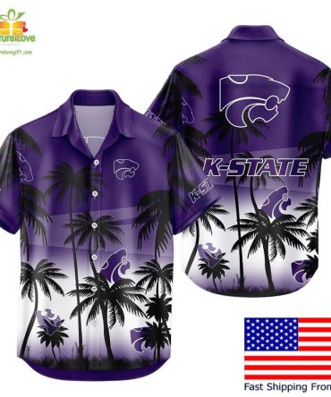 Kansas State Wildcats Hawaiian Shirt Tropical Coconut Forest Fan Gear