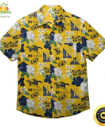 Michigan Wolverines Hawaiian Shirt Gift For Beach Ncaa Fans
