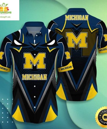 Michigan Wolverines Hawaiian Shirt Gift For Ncaa Sports Fans