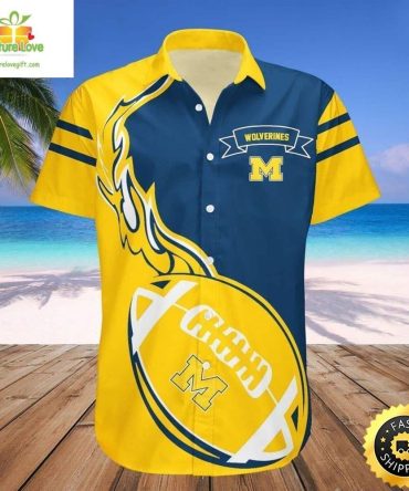Michigan Wolverines Hawaiian Shirt Gift For Sports Fans