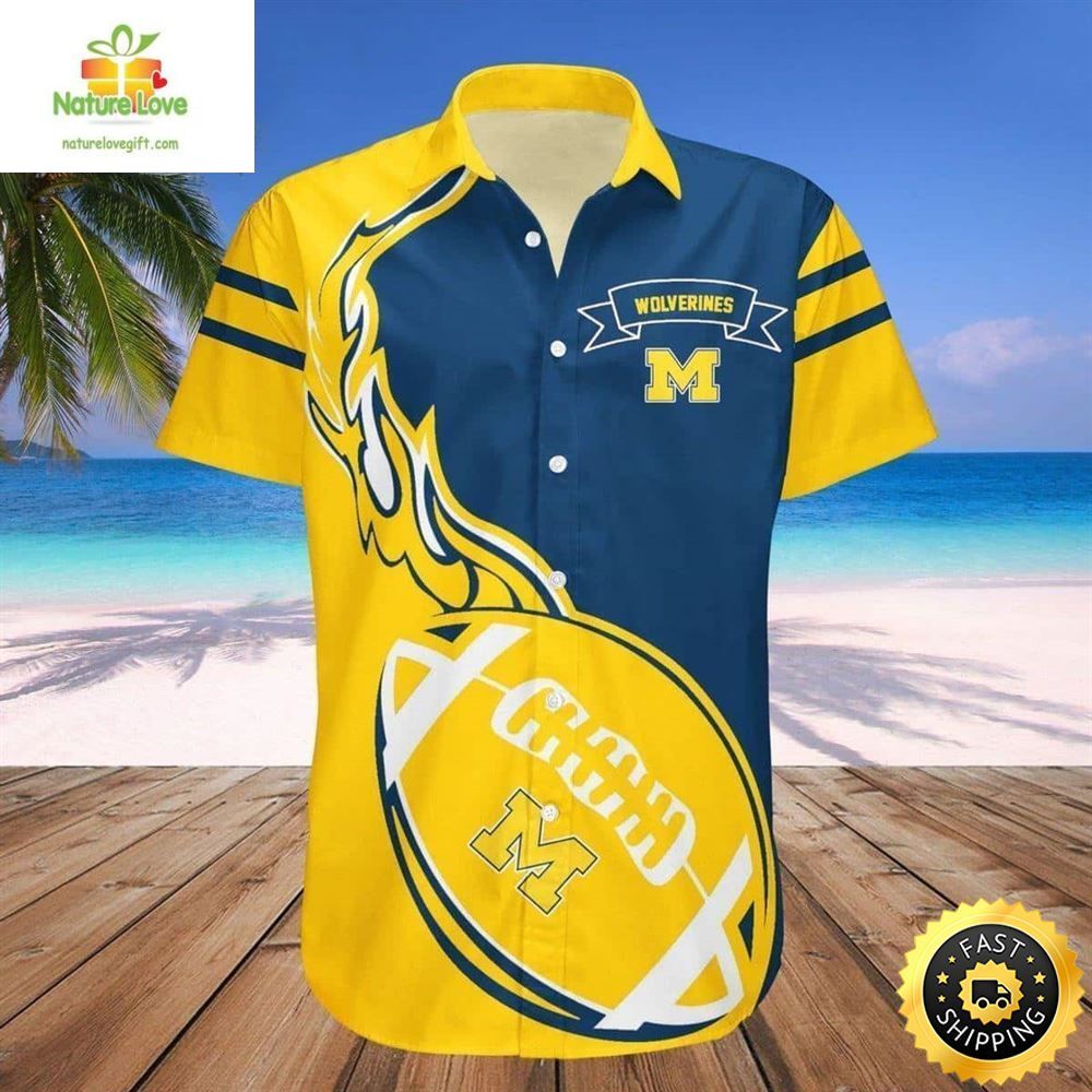 Michigan Wolverines Hawaiian Shirt Gift For Sports Fans