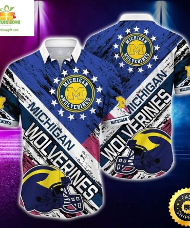 Michigan Wolverines Hawaiian Shirt Ncaa Beach Gift