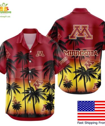 Minnesota Golden Gophers Hawaiian Shirt Coconut Forest Tropical Fan Gear