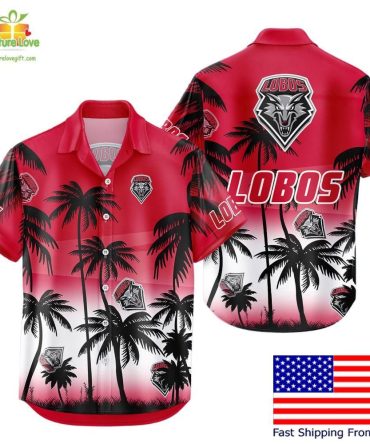 Ncaa New Mexico Lobos Hawaiian Shirt Tropical Coconut Forest Fan Gear