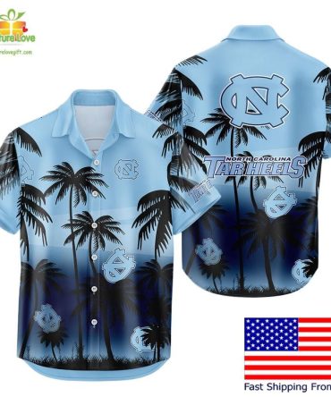 Ncaa Tar Heels Hawaiian Shirt Coconut Forest Tropical Fan Style