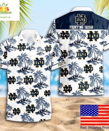 Ncaa Tar Heels Hawaiian Shirt Coconut Tree Logo Summer Pattern