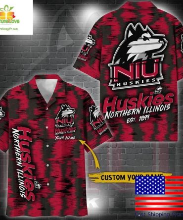 Northern Illinois Huskies Ikat Hawaiian Shirt For Fans