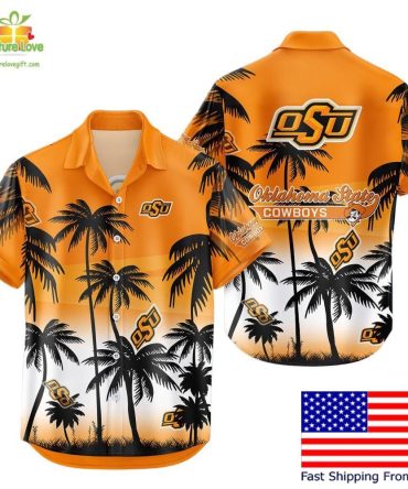 Oklahoma State Cowboys Hawaiian Shirt Tropical Coconut Forest Fan Gear