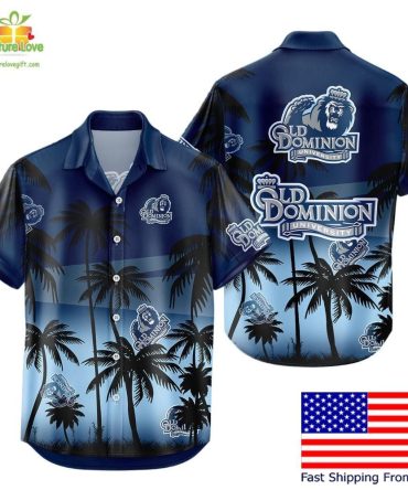 Ncaa Old Dominion Monarchs Hawaiian Shirt Tropical Coconut Forest Fan Gear