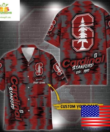 Stanford Cardinal Ncaa Hawaiian Shirt Custom Ikat Design