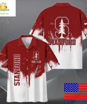 Stanford Cardinal Paint Splatter Hawaiian Shirt For Fans