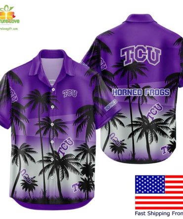 Tcu Horned Frogs Hawaiian Shirt Tropical Coconut Forest Fan Gift