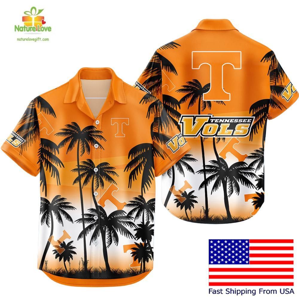 Tennessee Volunteers Hawaiian Shirt Tropical Coconut Forest Fan Gear