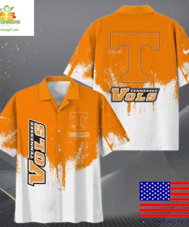 Tennessee Volunteers Hawaiian Shirt With Paint Splatter Logo