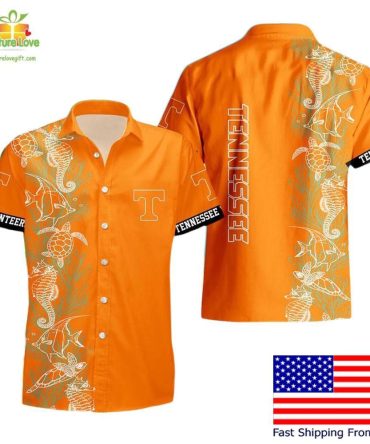 Tennessee Volunteers Ncaa Hawaiian Shirt Seaweed Pattern Mens