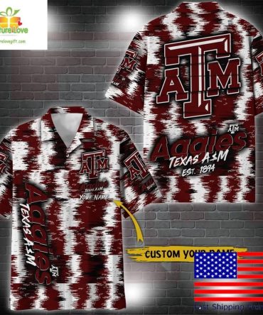 Texas A&M Aggies Ikat Hawaiian Shirt For Fans