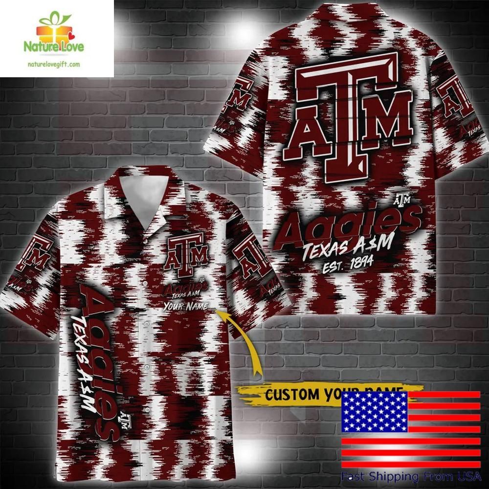Texas A&M Aggies Ikat Hawaiian Shirt For Fans