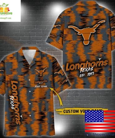 Texas Longhorns Ikat Hawaiian Shirt For Fans