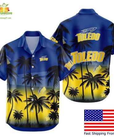 Toledo Rockets Hawaiian Shirt Coconut Forest Tropical Fan Style
