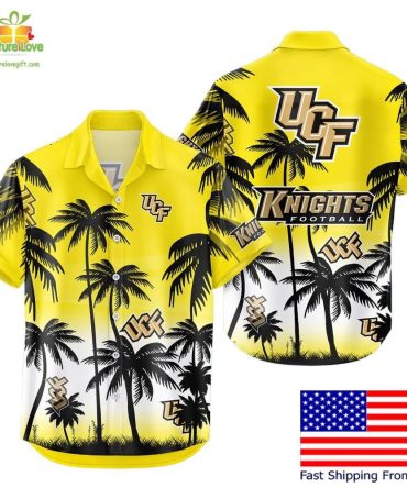 Ucf Knights Hawaiian Shirt Coconut Forest Tropical Fan Apparel