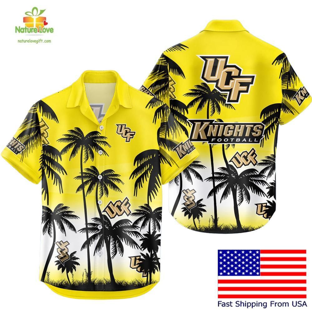 Ucf Knights Hawaiian Shirt Coconut Forest Tropical Fan Apparel