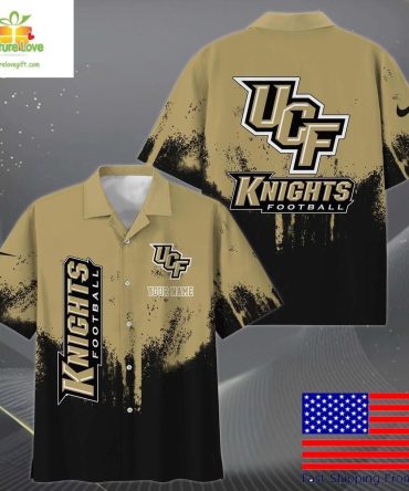 Ucf Knights Hawaiian Shirt Paint Splatter Design For Fans